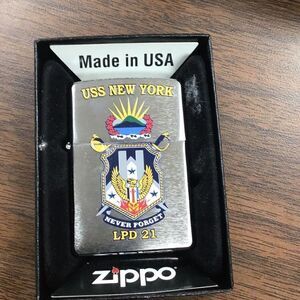 New old stock USS, New York, LPD 21. Never forget, zippo lighter veteran estate
